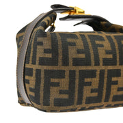 Fendi Brown Zucca Vanity Handbag Cosmetic Pouch