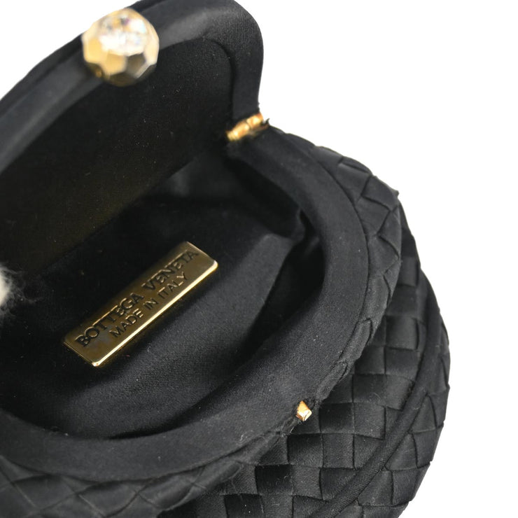 Bottega Veneta Black Intrecciato Coin Purse Wallet