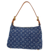 Louis Vuitton 2005 Blue Monogram Denim Baggy PM Shoulder Bag M95049