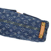 Louis Vuitton 2005 Blue Monogram Denim Baggy PM Shoulder Bag M95049