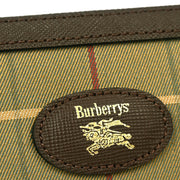 Burberry Brown Check Wristlet Clutch Bag