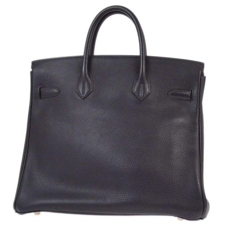 Hermes 2001 Black Togo Haut a Courroies 32 Handbag