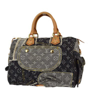 Louis Vuitton 2007 Gray Monogram Denim Patchwork Speedy 30 M95381