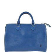 Louis Vuitton 1994 Blue Epi Speedy 30 Handbag M43005