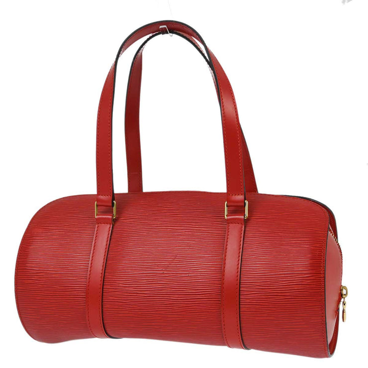 Louis Vuitton 1997 Red Epi Soufflot Handbag M52227