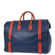 Hermes 1996 Blue Red Ardennes Drag Voyage 48 Handbag