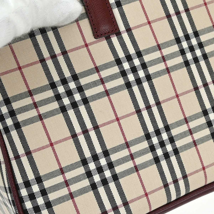 Burberry Beige Bordeaux Burberry Check 2way Shoulder Handbag