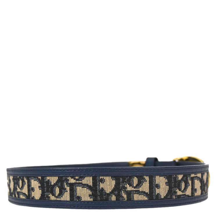 Christian Dior Trotter Belt Navy Small Good