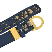 Christian Dior Trotter Belt Navy Small Good