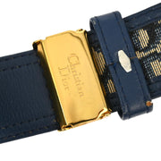 Christian Dior Trotter Belt Navy Small Good