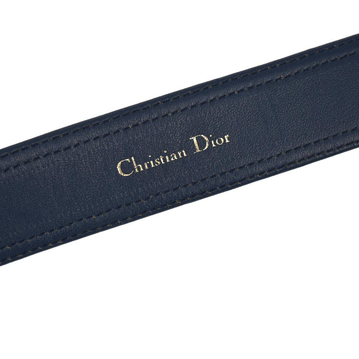 Christian Dior Trotter Belt Navy Small Good