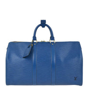 Louis Vuitton 1994 Blue Epi Keepall 45 Travel Duffle Handbag M42975