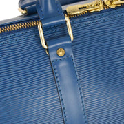 Louis Vuitton 1994 Blue Epi Keepall 45 Travel Duffle Handbag M42975