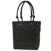 Chanel 2005-2006 Black Calfskin Cambon Ligne Tote Handbag