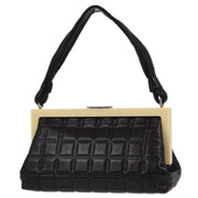 Chanel 2001-2003 Black Lambskin Choco Bar Handbag