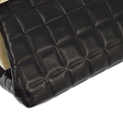 Chanel 2001-2003 Black Lambskin Choco Bar Handbag