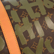 Louis Vuitton 2001 Khaki Monogram Graffiti Keepall 50 Duffle M92196