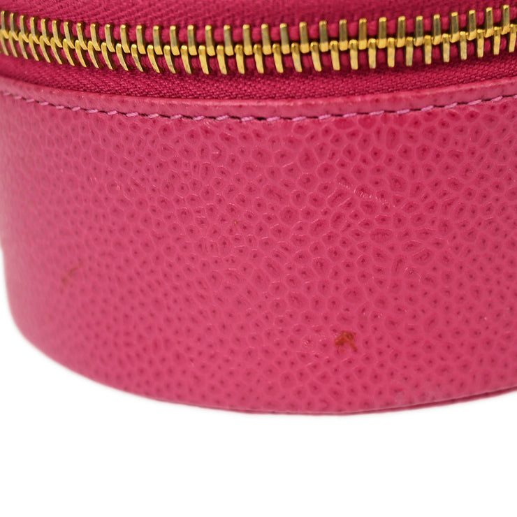 Chanel Pink Caviar Jewelry Case Pouch