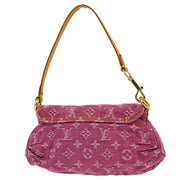 Louis Vuitton 2006 Pink Monogram Denim Mini Pleaty Handbag M95216