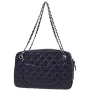 Chanel 2008-2009 Navy Lambskin Chain Shoulder Bag