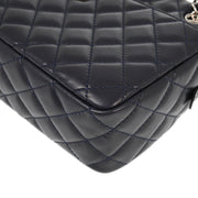 Chanel 2008-2009 Navy Lambskin Chain Shoulder Bag