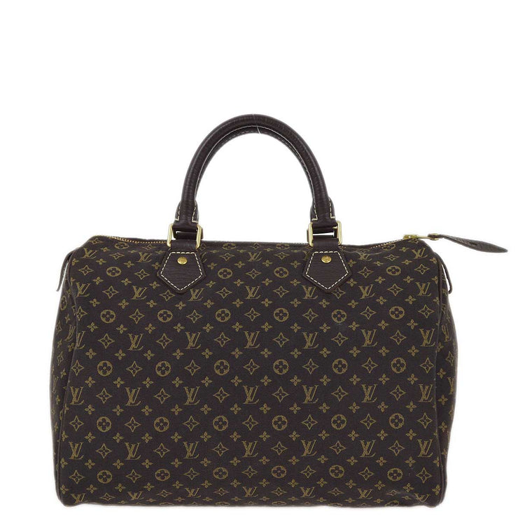 Louis Vuitton 2006 Brown Monogram Mini Lin Speedy 30 Handbag M95224