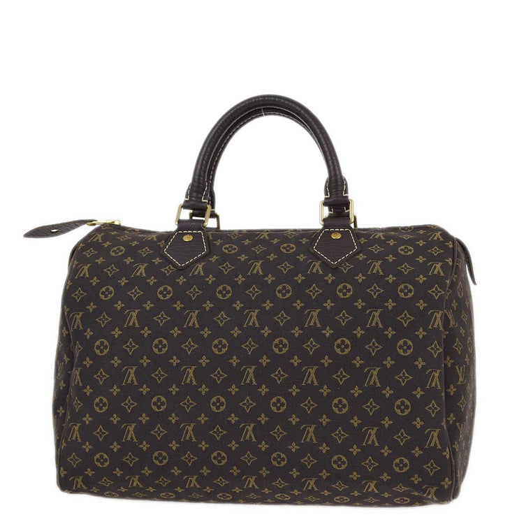 Louis Vuitton 2006 Brown Monogram Mini Lin Speedy 30 Handbag M95224