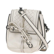 Bottega Veneta Ivory Intrecciato Shoulder Bag