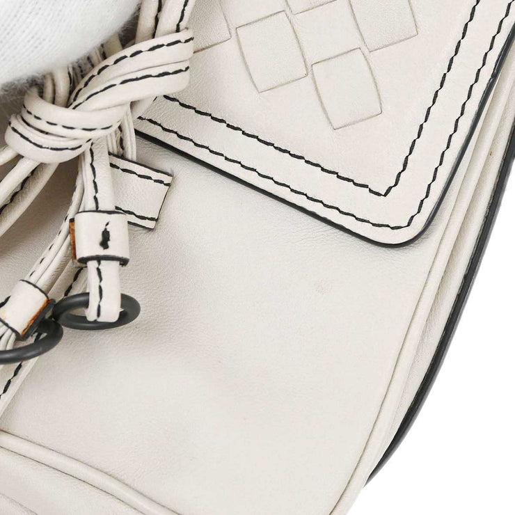 Bottega Veneta Ivory Intrecciato Shoulder Bag