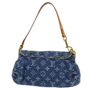 Louis Vuitton 2005 Blue Monogram Denim Mini Pleaty Handbag M95050