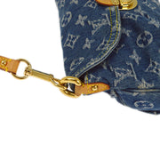 Louis Vuitton 2005 Blue Monogram Denim Mini Pleaty Handbag M95050