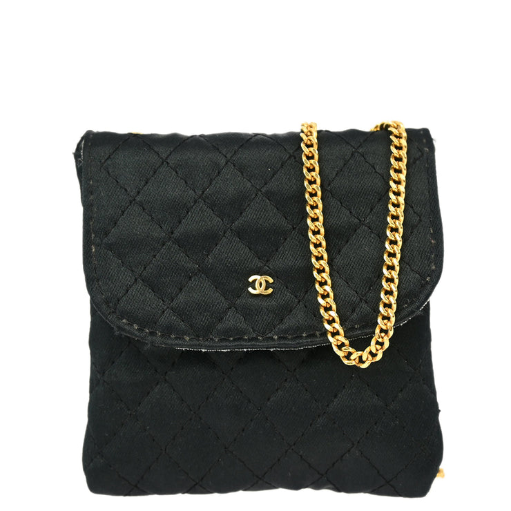 Chanel Black Satin Necklace Pouch