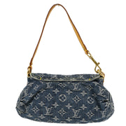 Louis Vuitton 2005 Blue Monogram Denim Mini Pleaty Handbag M95050