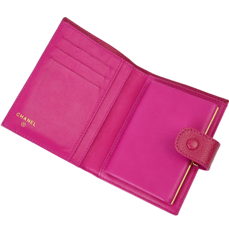 Chanel 1994-1996 Pink Caviar Bifold Wallet