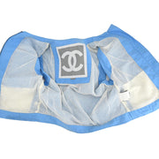 Chanel Sport Line Setup Suit Jacket Skirt Light Blue 02S #36