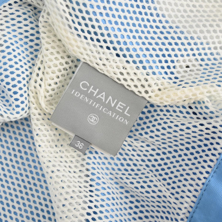 Chanel Sport Line Setup Suit Jacket Skirt Light Blue 02S #36