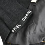 Chanel Setup Suit Jacket Skirt Black 95A #42 #38