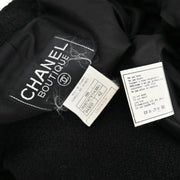 Chanel Setup Suit Jacket Skirt Black 95A #42 #38