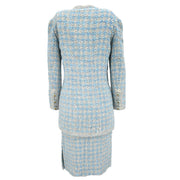 Chanel Setup Suit Jacket Skirt Light Blue 93P #38