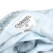 Chanel Setup Suit Jacket Skirt Light Blue 93P #38