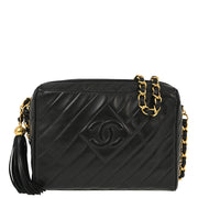 Chanel 1994-1996 Black Lambskin Camera Bag Small