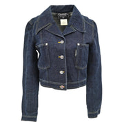 Chanel Single Breasted Denim Jacket Indigo 96P #38