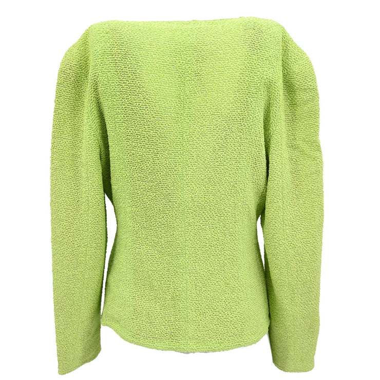 Chanel Collarless Double Breasted Jacket Light Green 00T #42