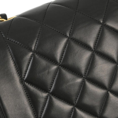 Chanel 1994-1996 Black Lambskin Small Diana Shoulder Bag