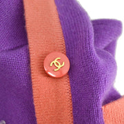 Chanel Ensemble Cardigan Short Sleeve Top Purple 95A #38