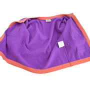 Chanel Ensemble Cardigan Short Sleeve Top Purple 95A #38