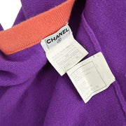 Chanel Ensemble Cardigan Short Sleeve Top Purple 95A #38