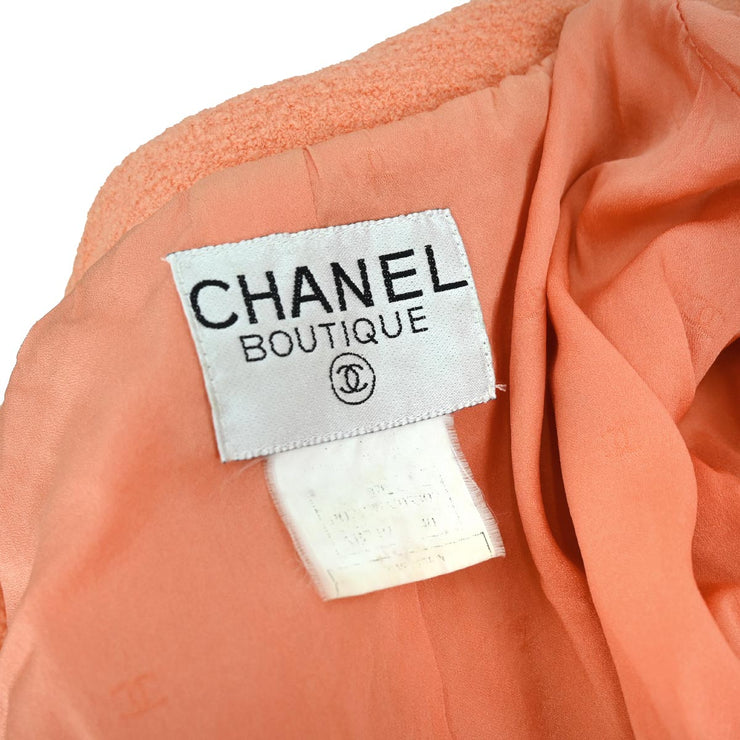 Chanel Single Breasted Jacket Orange #40