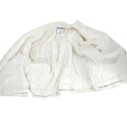 Chanel Ginza 2004 Collarless Jacket White 05C #46