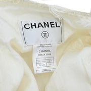 Chanel Ginza 2004 Collarless Jacket White 05C #46